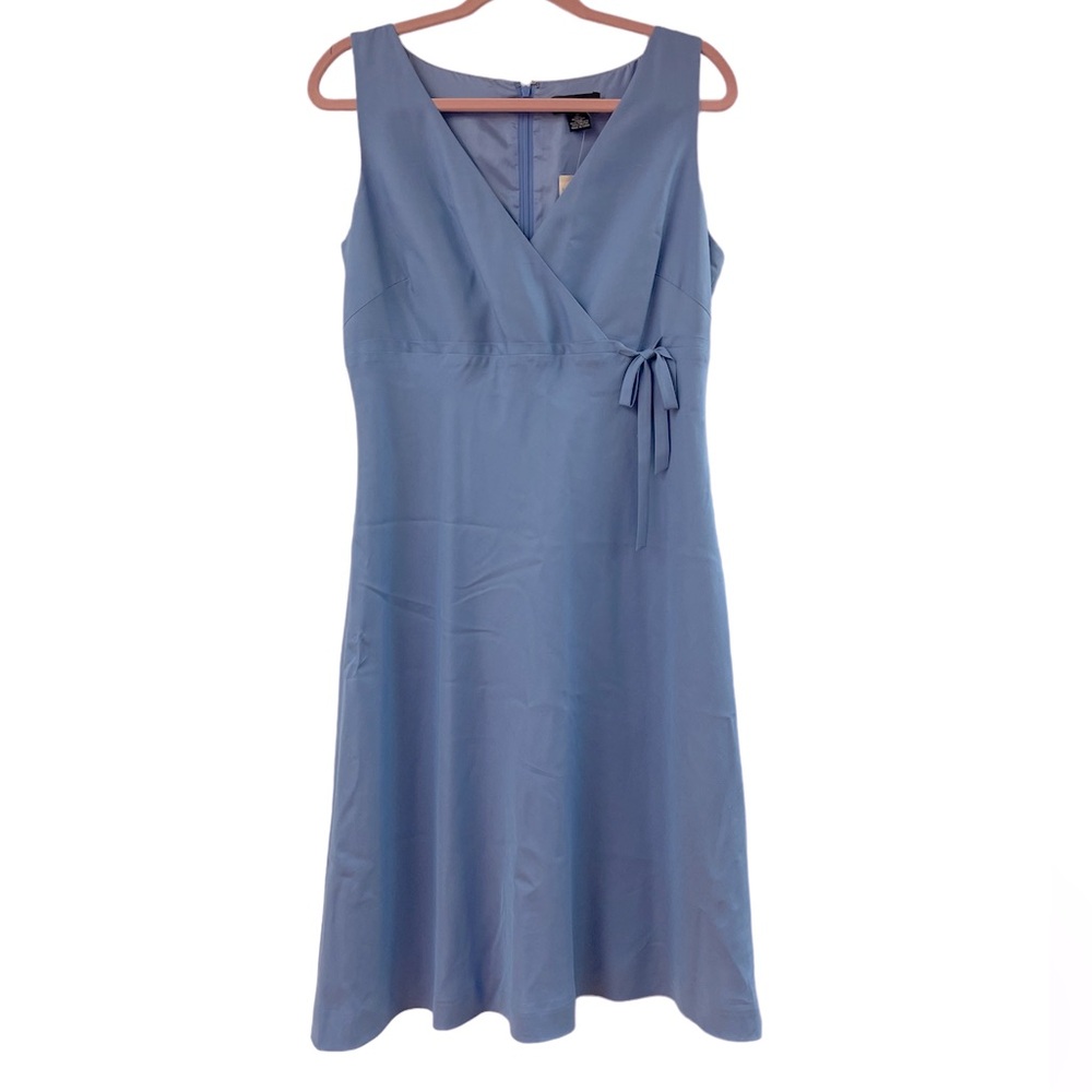 Ann Taylor sky blue midi dress 12